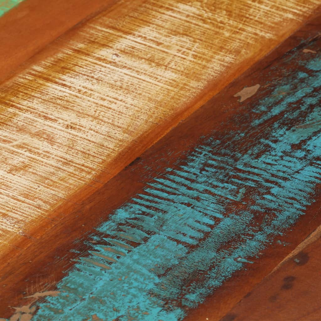 vidaXL Mesa de centro redonda madera maciza reciclada 68x37 cm