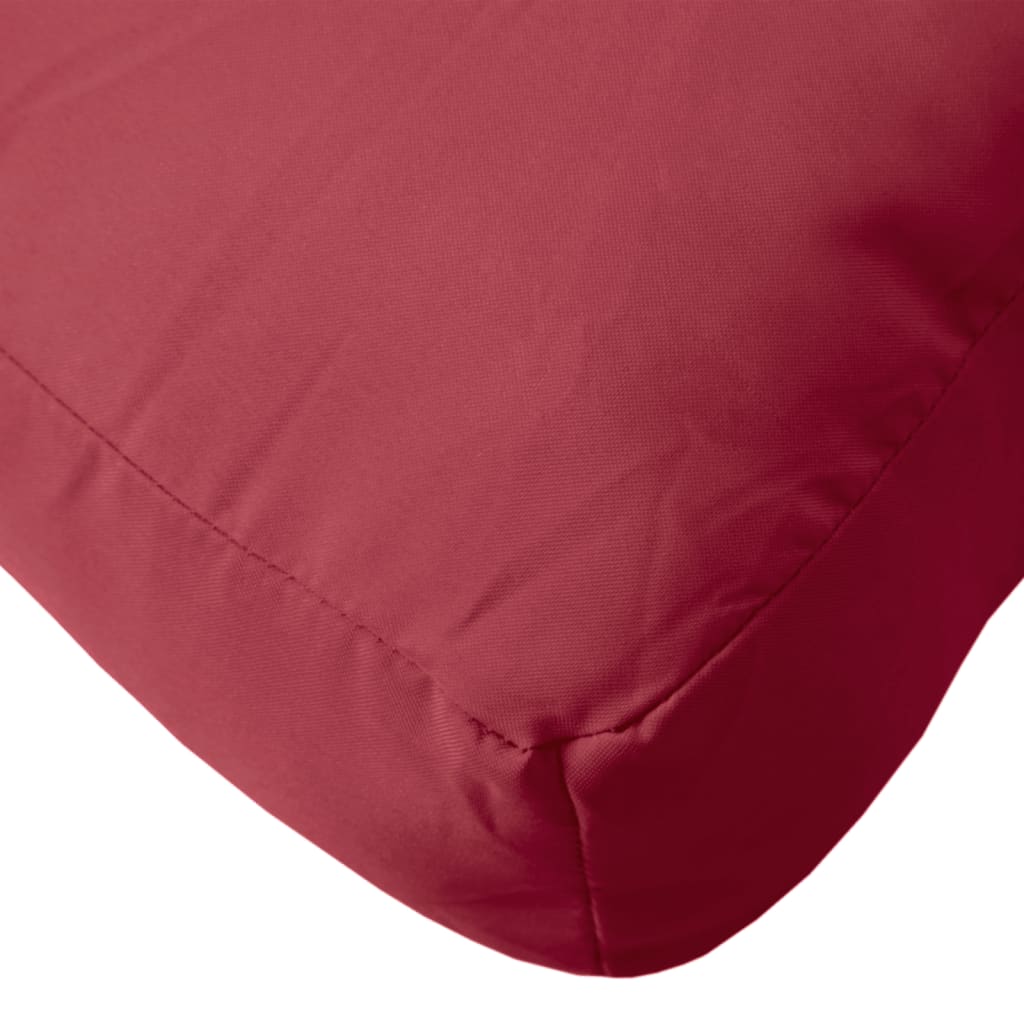 vidaXL Cojín para muebles de palets tela rojo tinto 80x80x12 cm