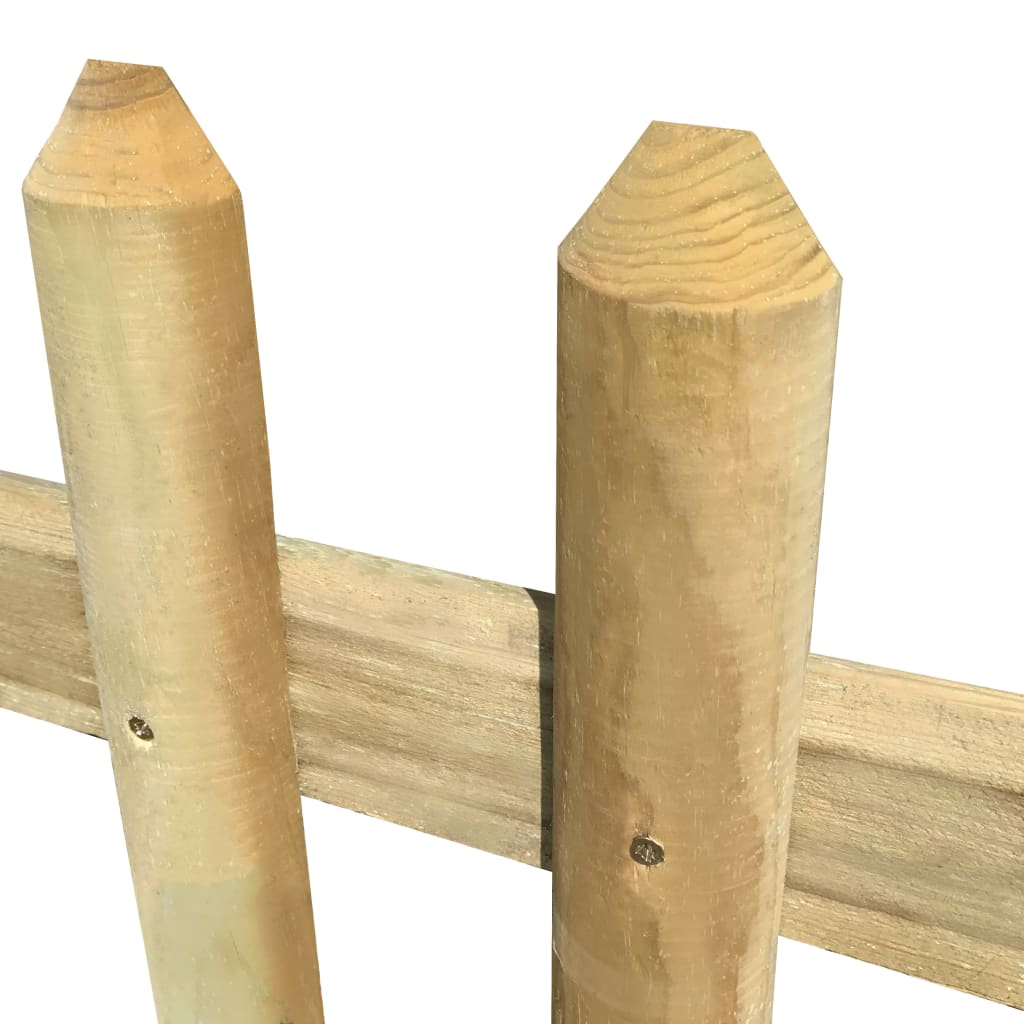vidaXL Valla de madera de pino impregnada 170x100 cm 5/7cm