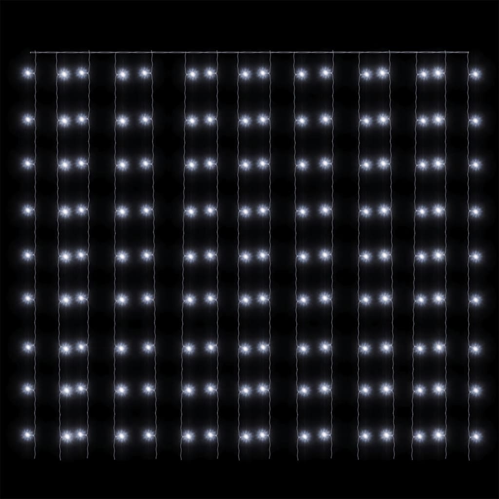vidaXL Cortina de luces LED 300 LED blanco frío 8 funciones 3x3 m