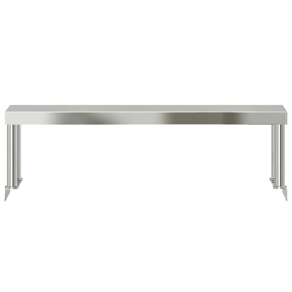 vidaXL Estante sobre mesa de trabajo acero inoxidable 110x30x35 cm