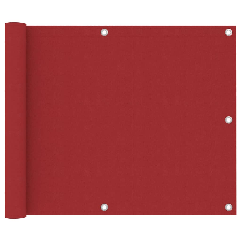 vidaXL Toldo para balcón de tela oxford rojo 75x300 cm