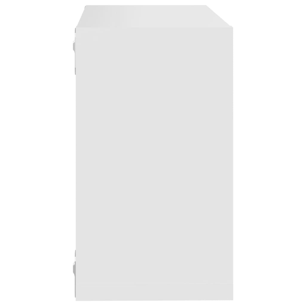 vidaXL Estantes cubo de pared 2 unidades blanco 26x15x26 cm