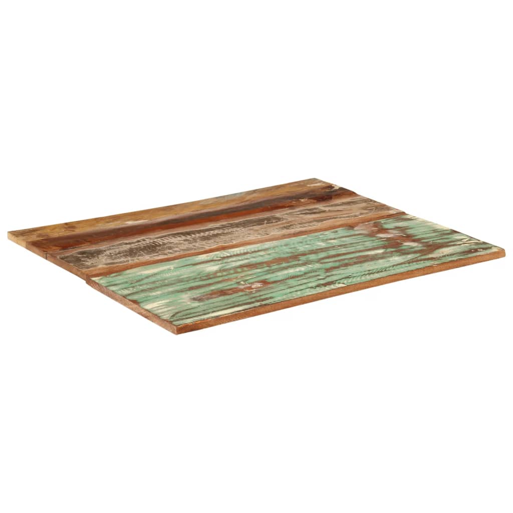 vidaXL Tablero de mesa madera maciza reciclada 80x70x(1,5-1,6) cm