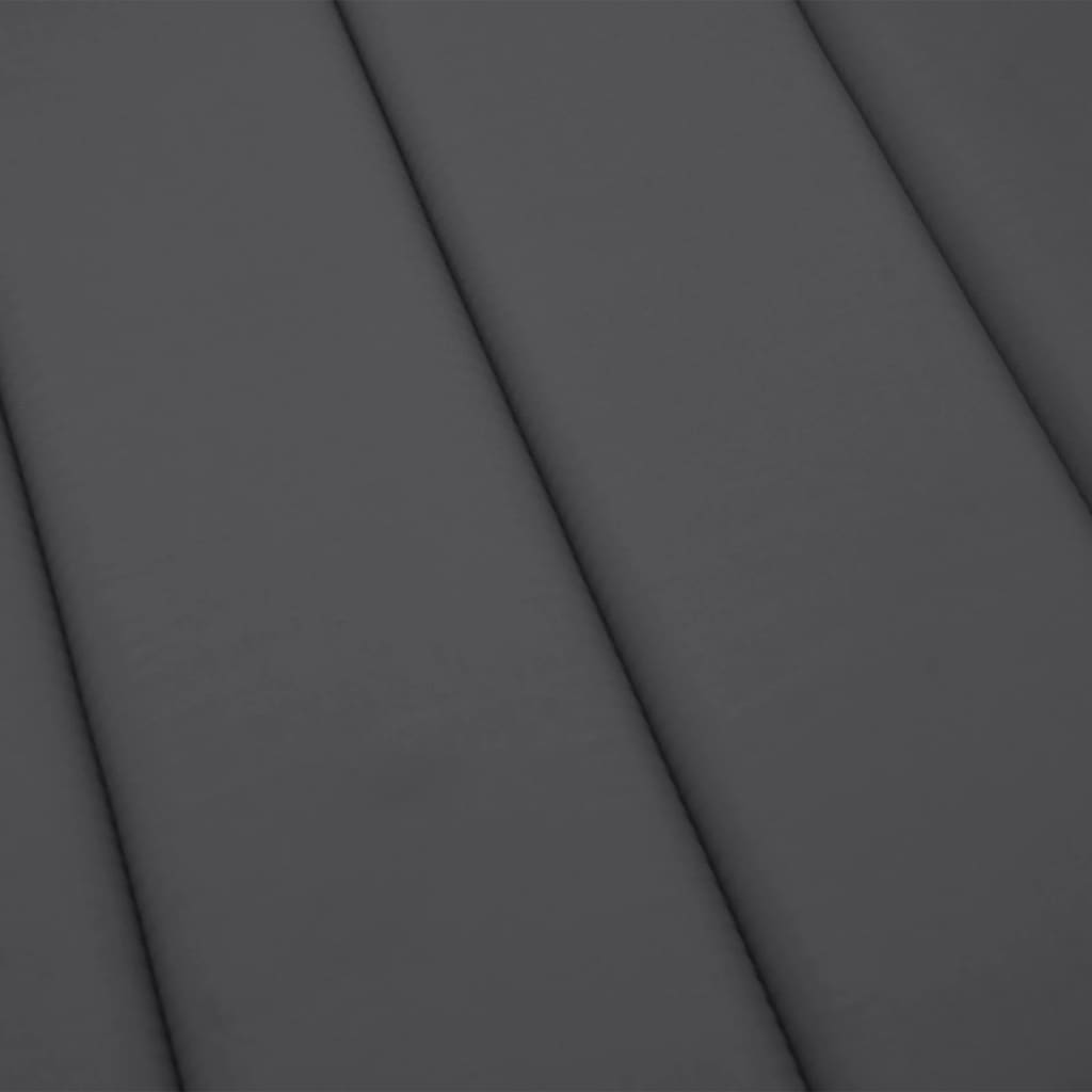 vidaXL Cojín de tumbona de tela Oxford gris antracita 200x60x3 cm