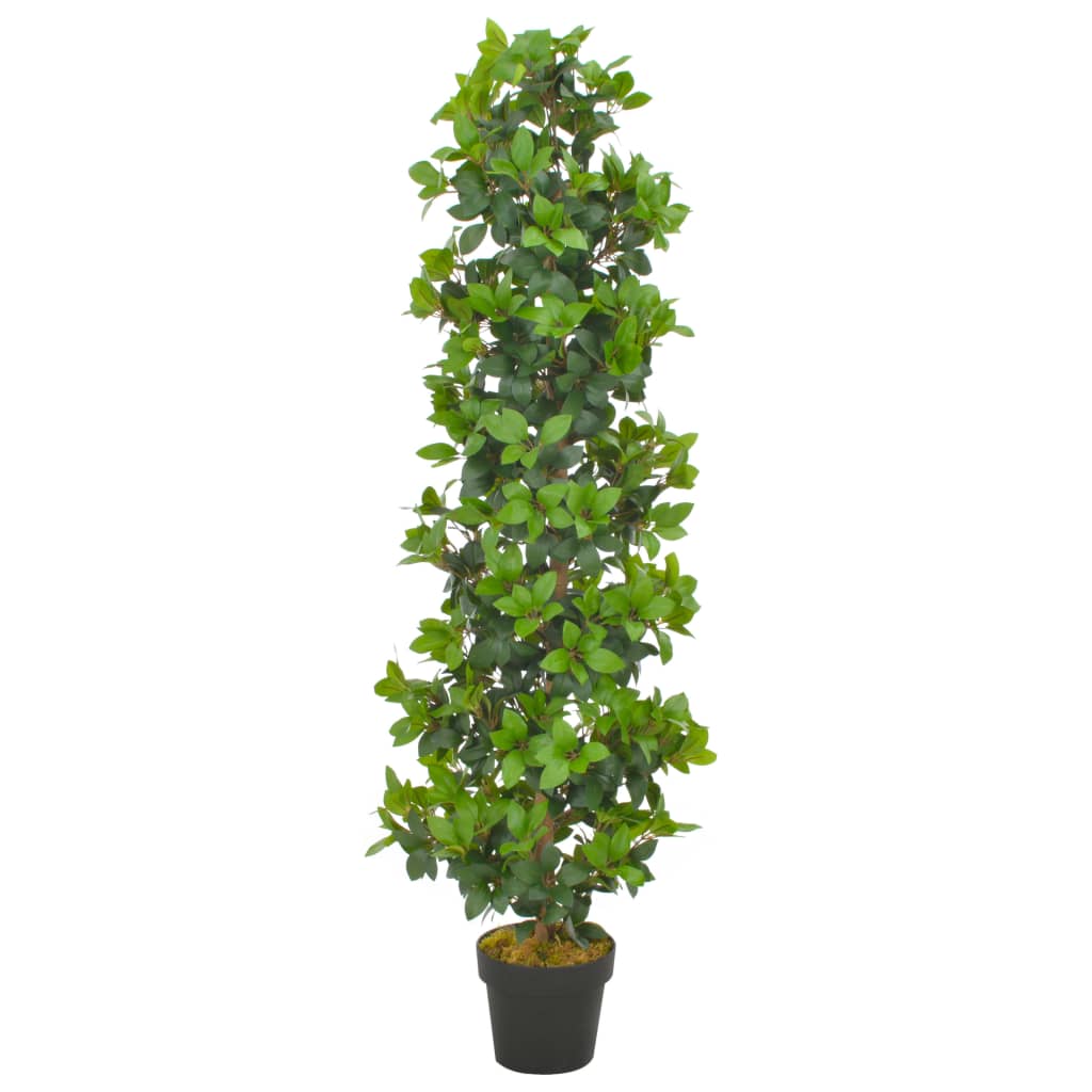 vidaXL Planta artificial árbol de laurel con macetero 150 cm verde