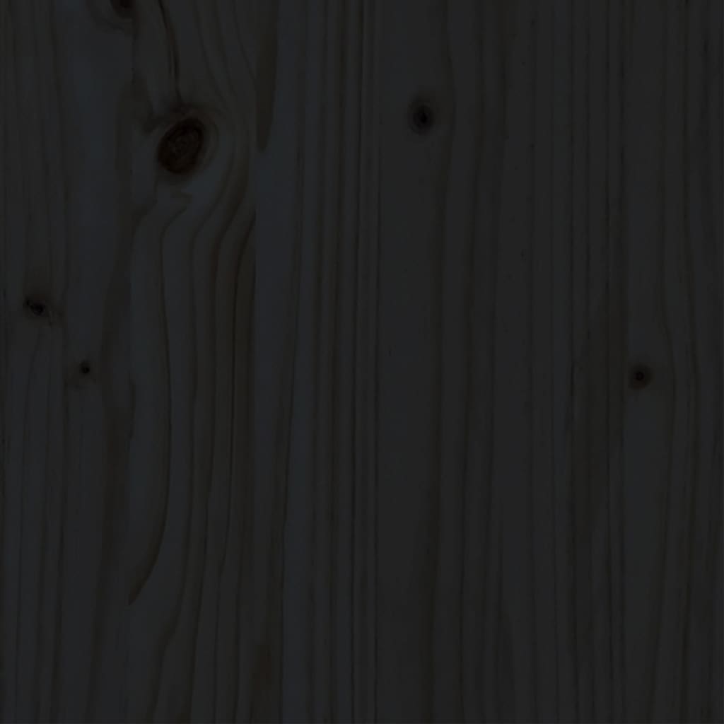 vidaXL Estructura de cama madera maciza de pino negra 140x190 cm