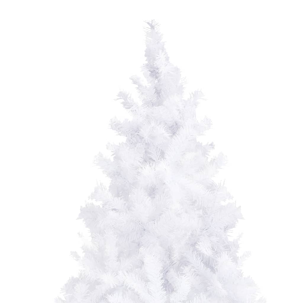 vidaXL Árbol de Navidad artificial con LED y bolas blanco 500 cm
