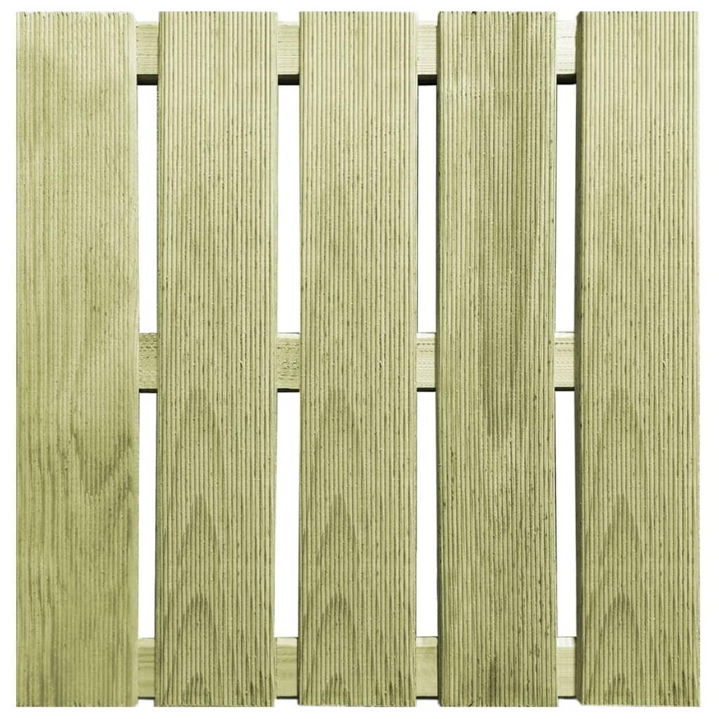 vidaXL Baldosa de porche 24 unidades madera verde 50x50 cm