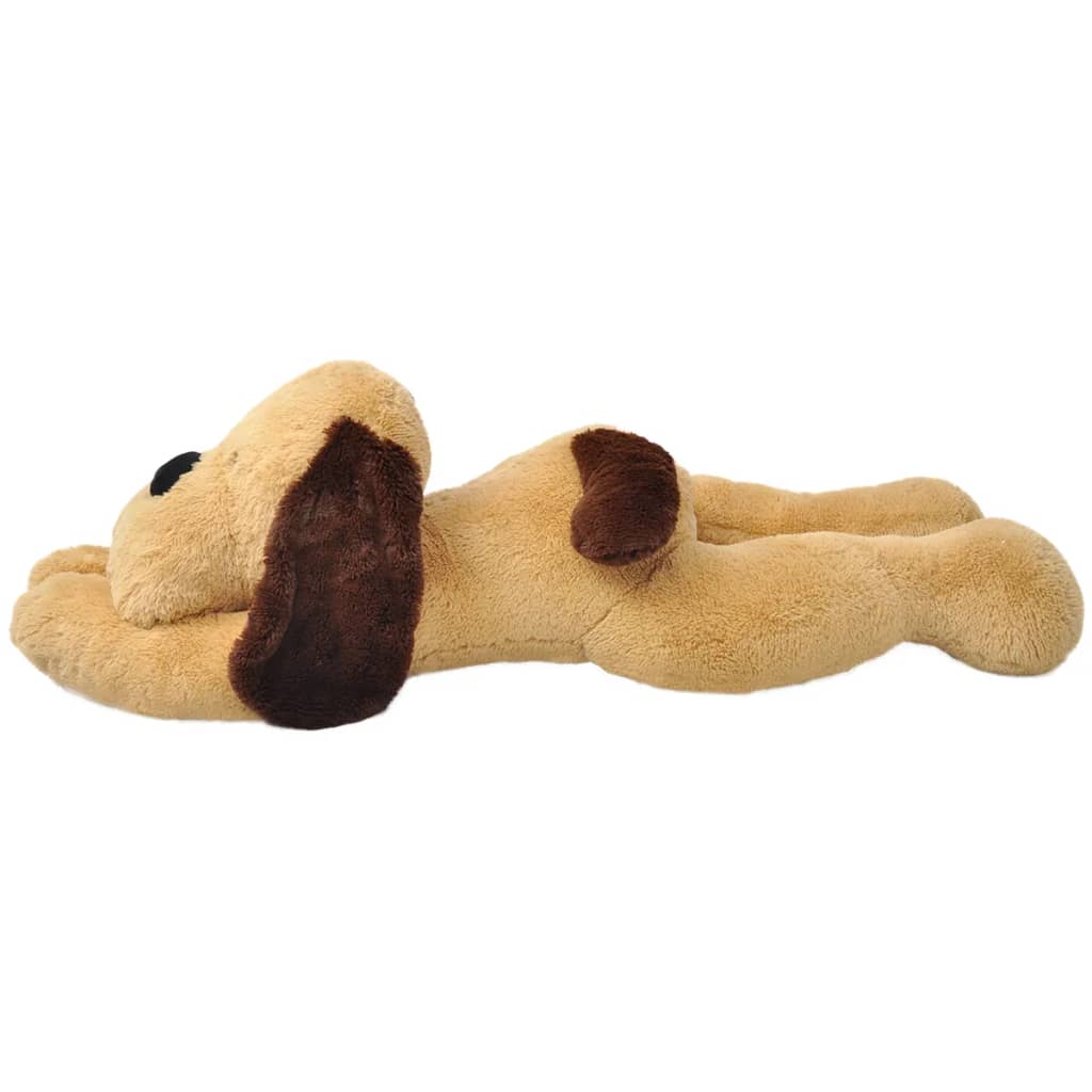 vidaXL Perro de peluche marrón 120 cm