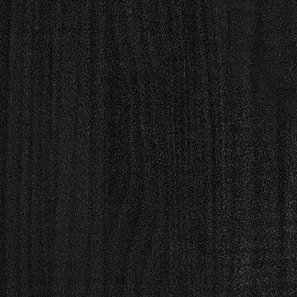 vidaXL Mesitas de noche 2 uds madera maciza pino negro 40x30,5x40 cm