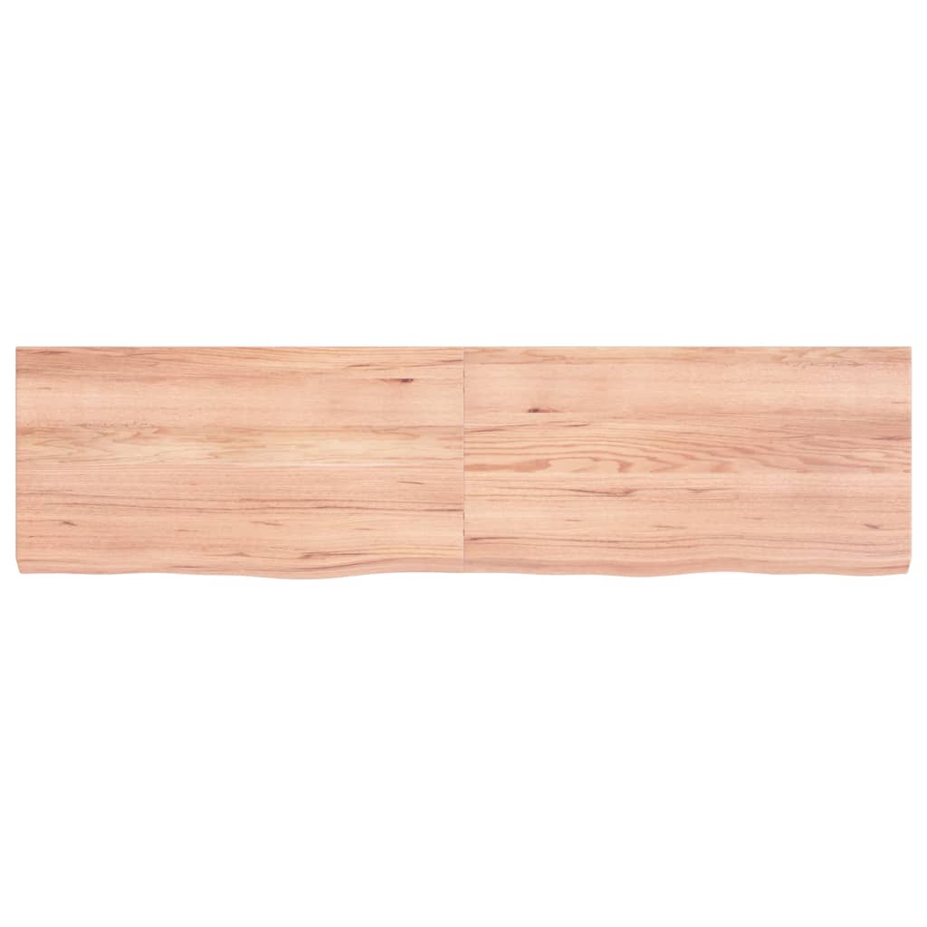 vidaXL Estante pared madera roble tratada marrón claro 120x30x(2-4) cm