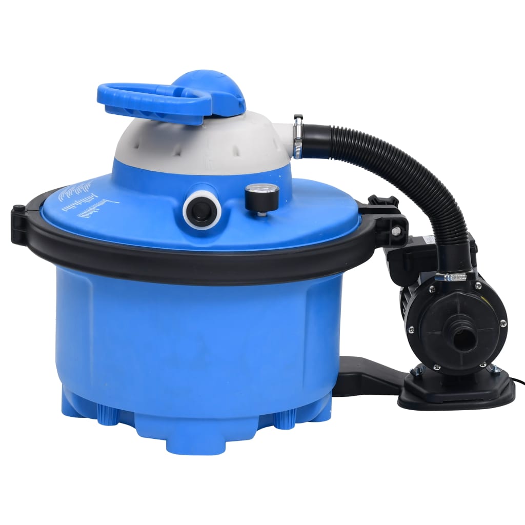 vidaXL Bomba filtro arena azul y negra 385x620x432 mm 200 W 25 L