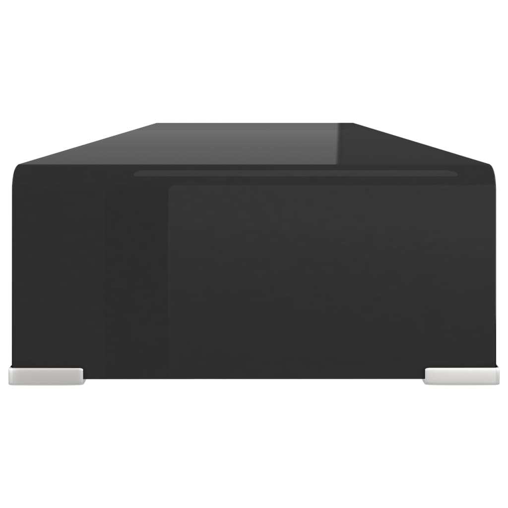 vidaXL Soporte para TV/Elevador monitor cristal negro 90x30x13 cm