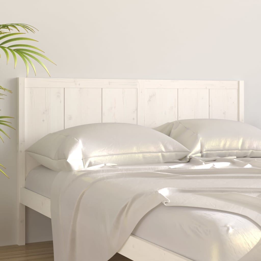 vidaXL Cabecero de cama madera maciza de pino blanco 185,5x4x100 cm