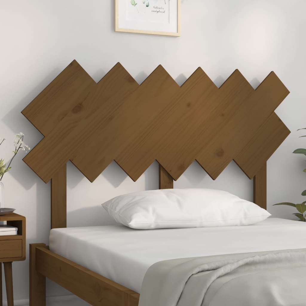vidaXL Cabecero de cama madera maciza pino marrón miel 122,5x3x80,5 cm
