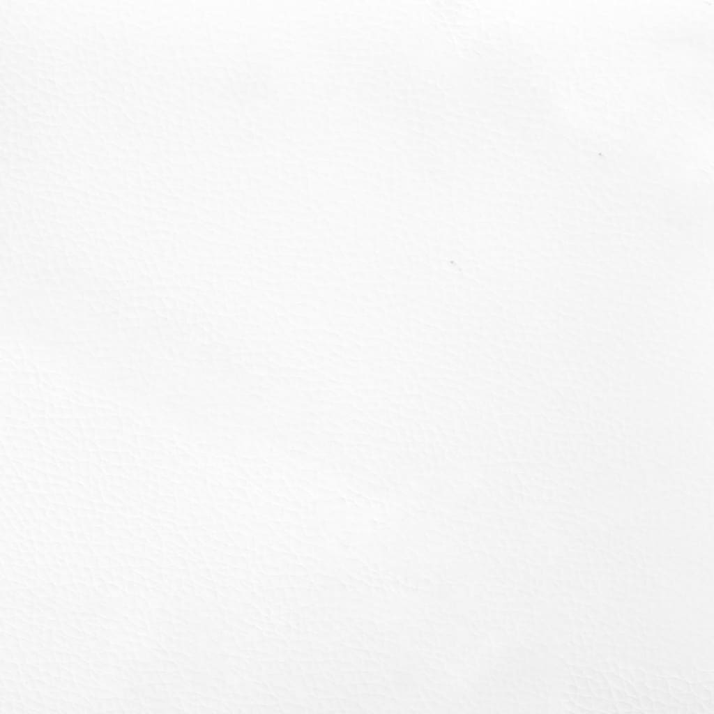 vidaXL Colchón muelles ensacados cuero sintético blanco 140x190x20 cm