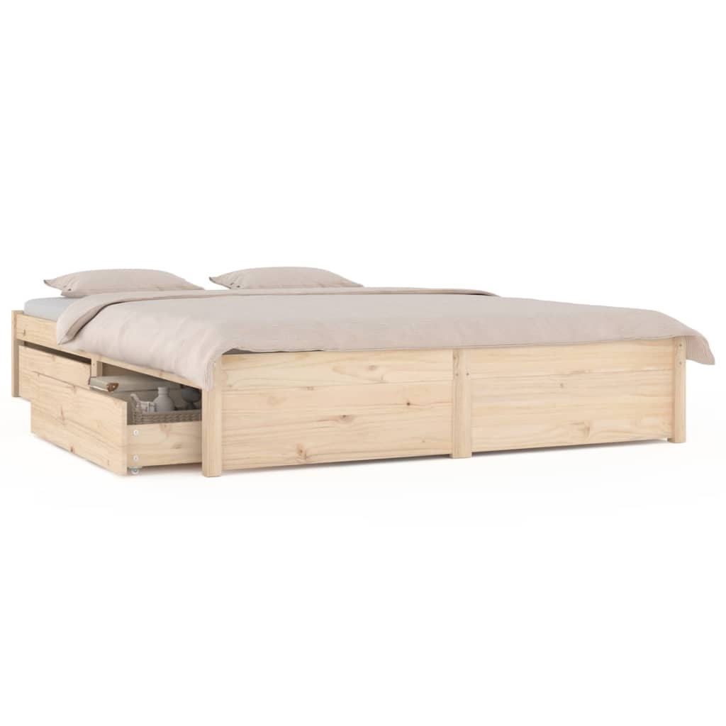 vidaXL Estructura de cama con cajones 120x200 cm