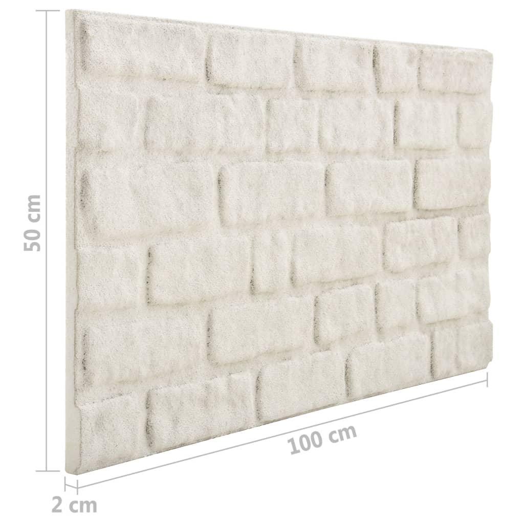 vidaXL Paneles de pared 3D diseño de ladrillo 11 uds EPS blanco