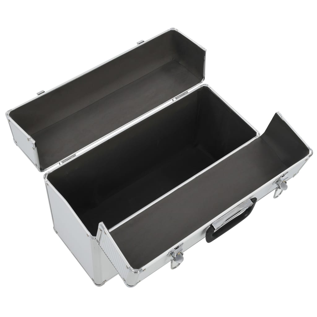 vidaXL Caja de herramientas aluminio plateado 47x36x20 cm
