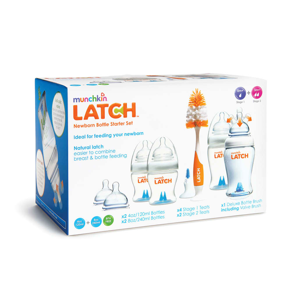 Munchkin Set regalo de biberones para recién nacido LATCH 12 piezas
