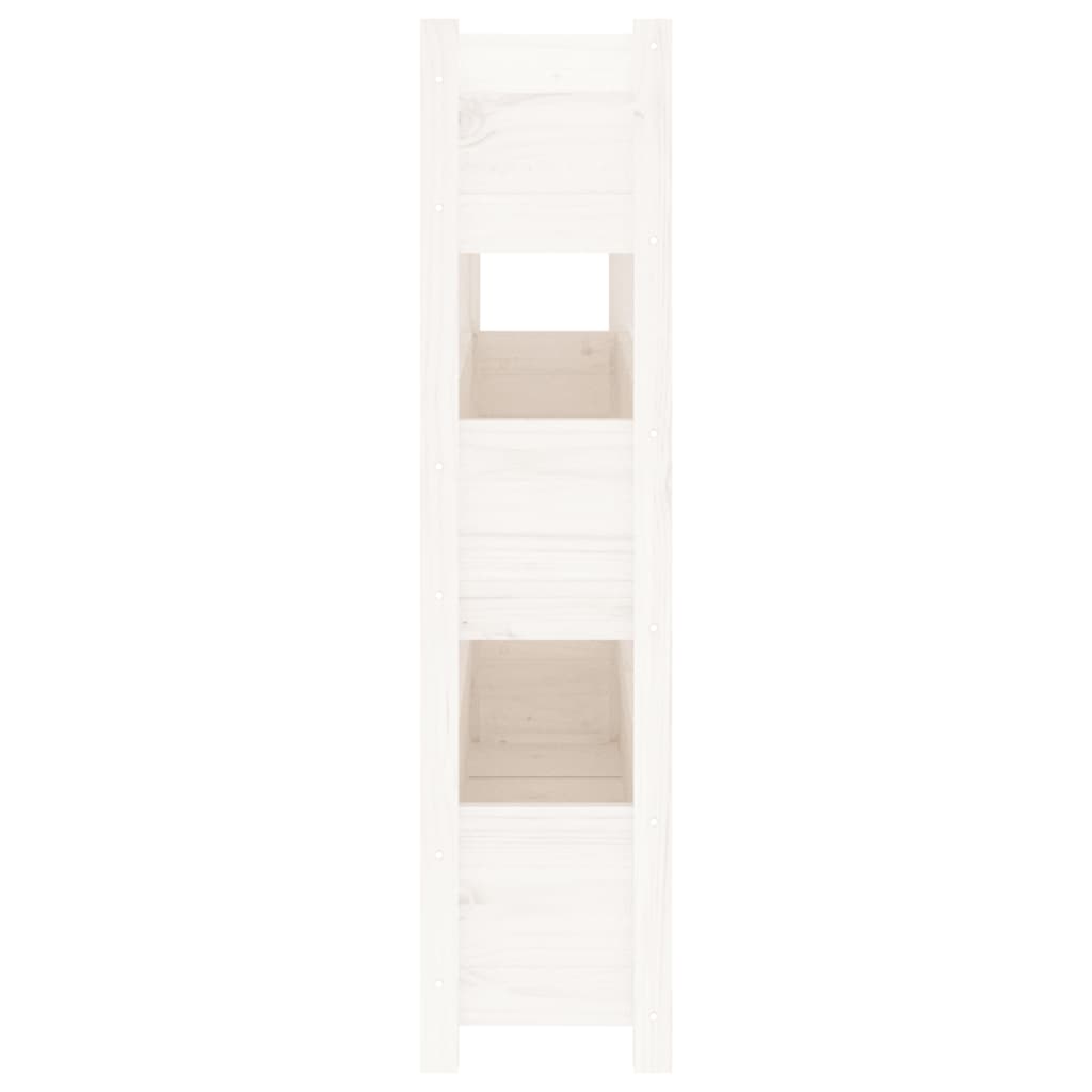 vidaXL Jardinera de madera maciza de pino blanco 112x25x104,5 cm