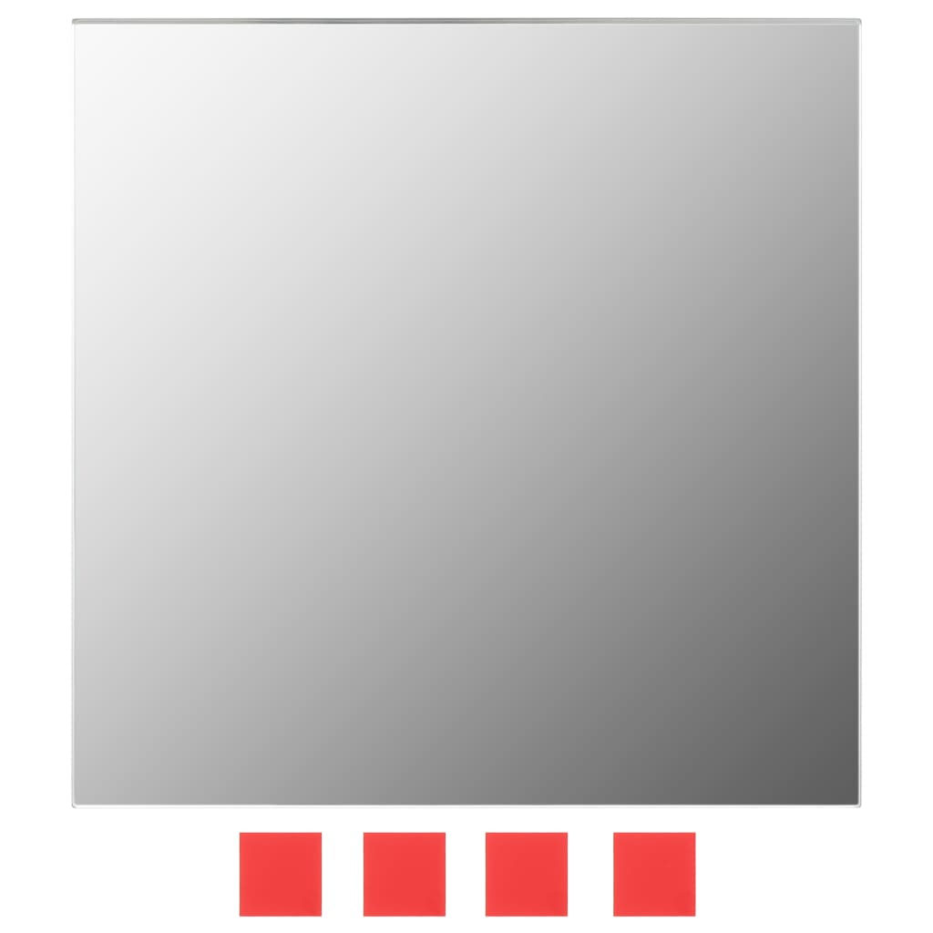 vidaXL Conjunto de espejos de pared cuadrados vidrio 7 piezas
