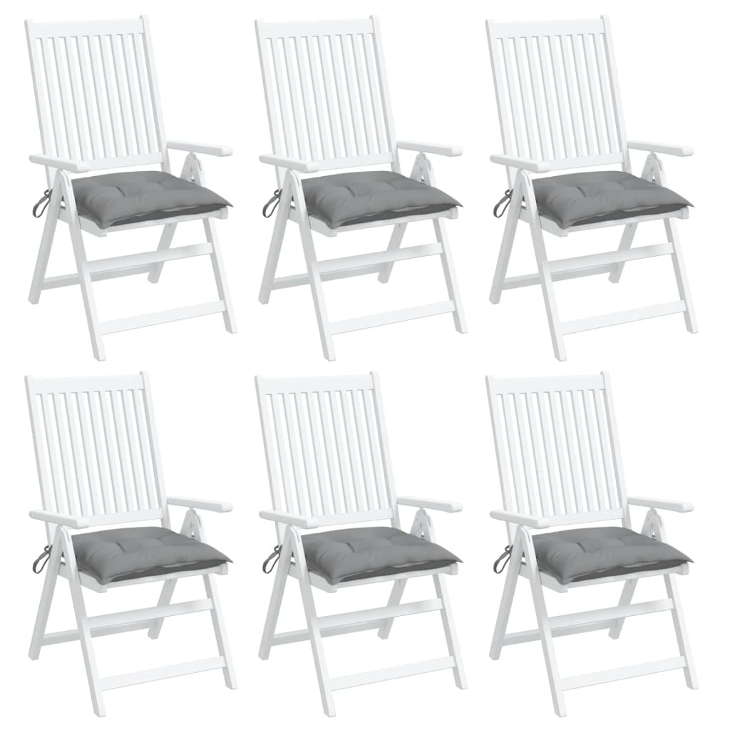 vidaXL Cojines de silla de jardín 6 uds tela Oxford gris 50x50x7 cm