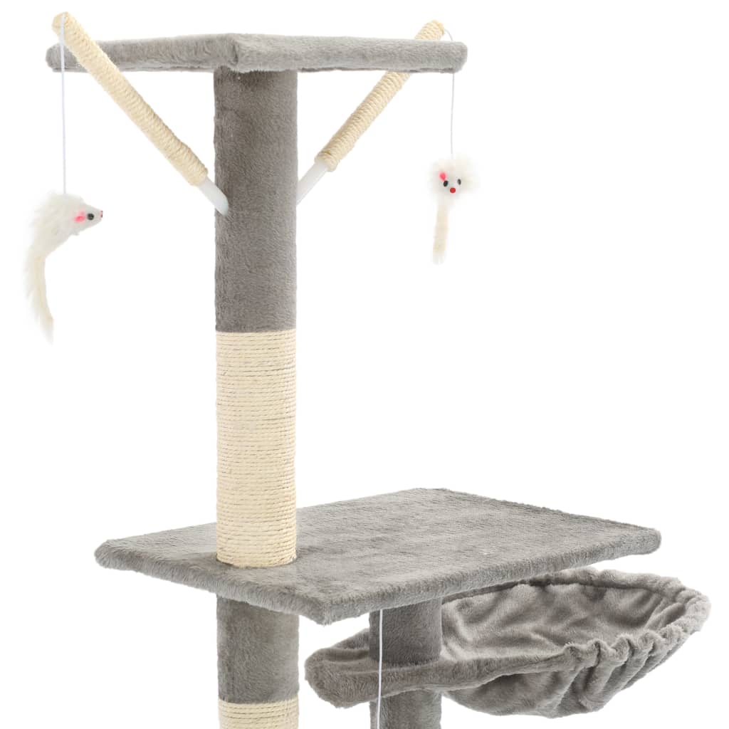 vidaXL Rascador para gatos con poste de sisal 230-250 cm gris