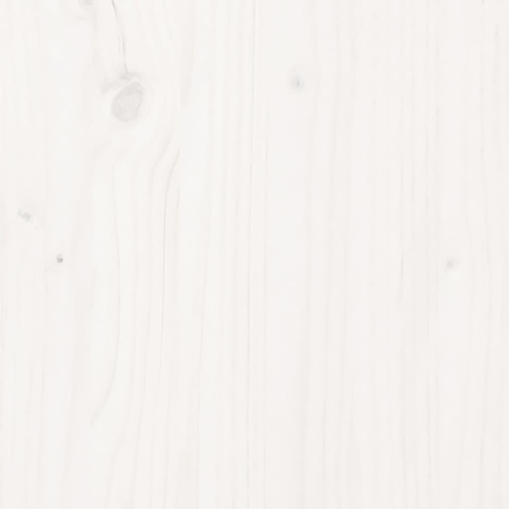 vidaXL Mesa de centro de madera maciza de pino blanco Ø40x60 cm