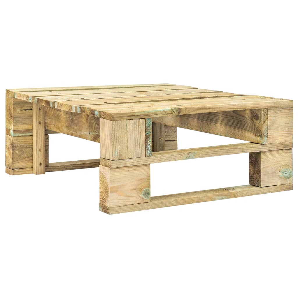 vidaXL Muebles de palets 4 pzas y cojines madera pino impregnada verde