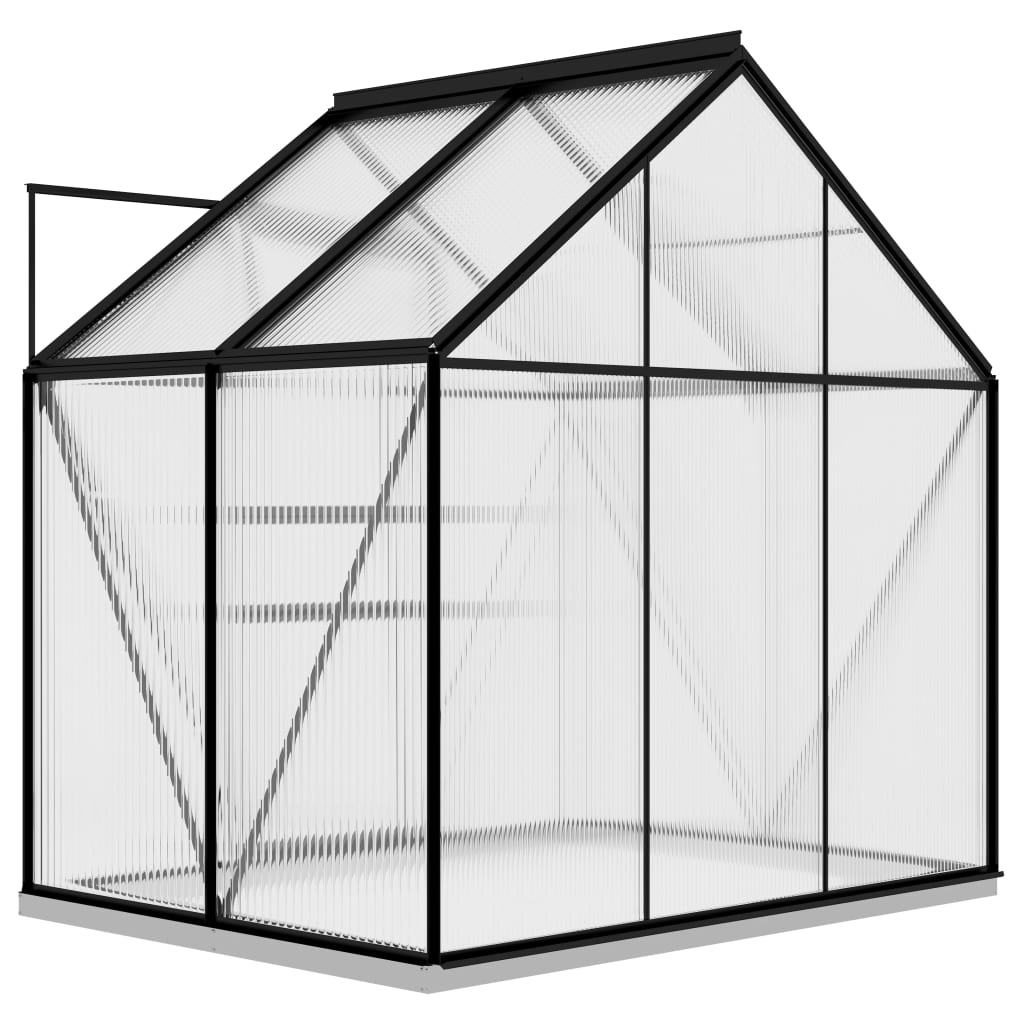 vidaXL Invernadero de aluminio gris antracita 2,47 m²