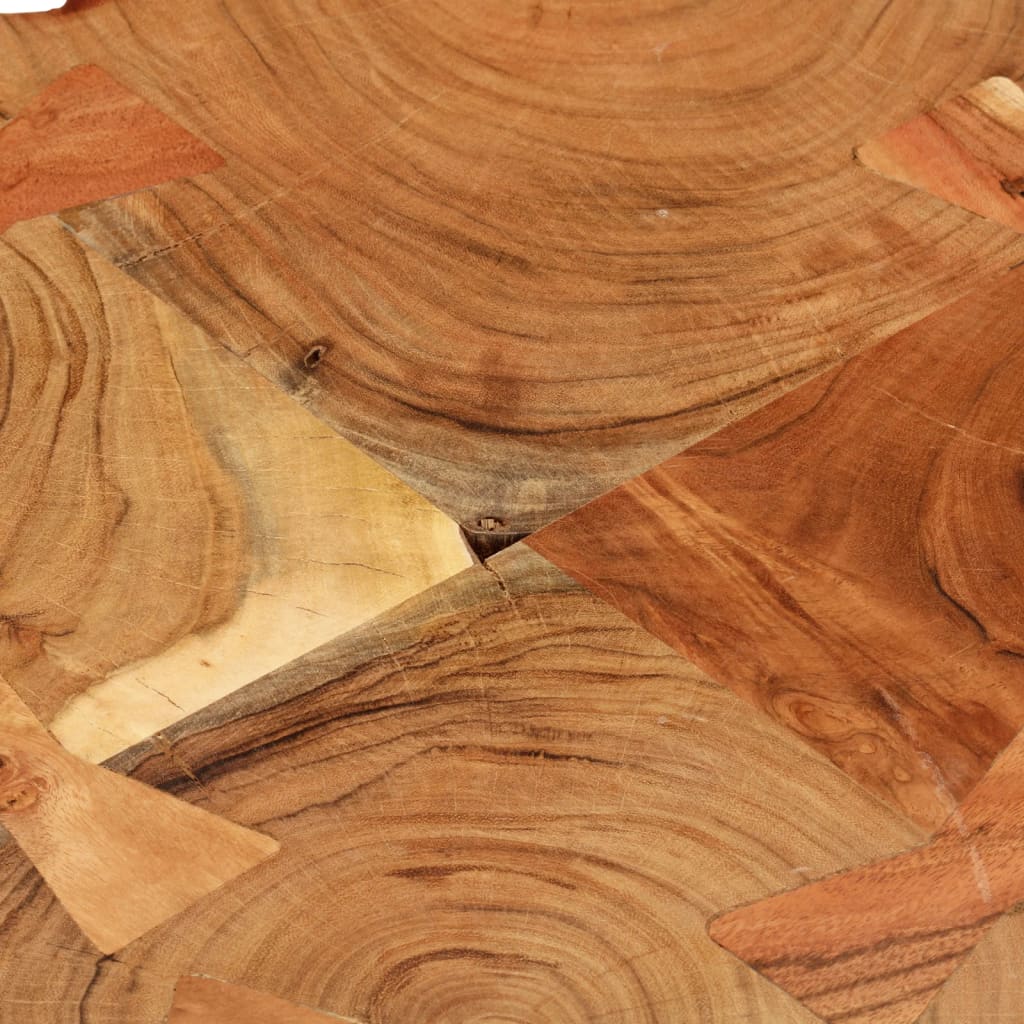 vidaXL Mesa de bar de tronco madera maciza de acacia 90x60x110 cm