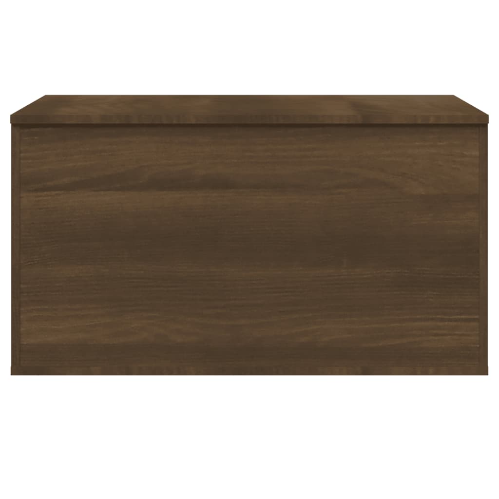 vidaXL Baúl de almacenaje madera contrachapada marrón roble 84x42x46cm