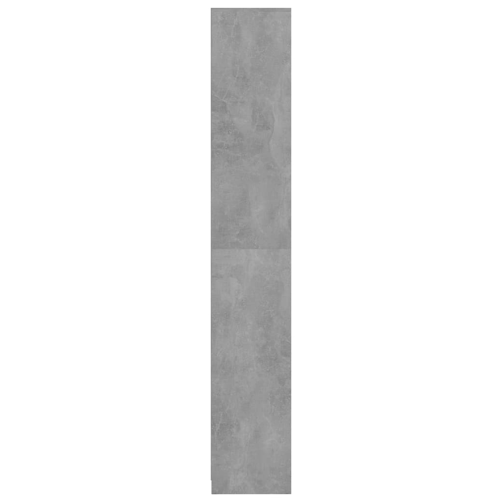 vidaXL Armario de baño contrachapada gris hormigón 30x30x183,5 cm