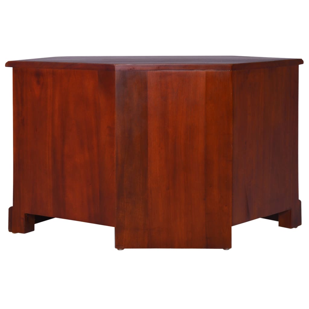 vidaXL Mueble de TV de esquina madera maciza de caoba marrón