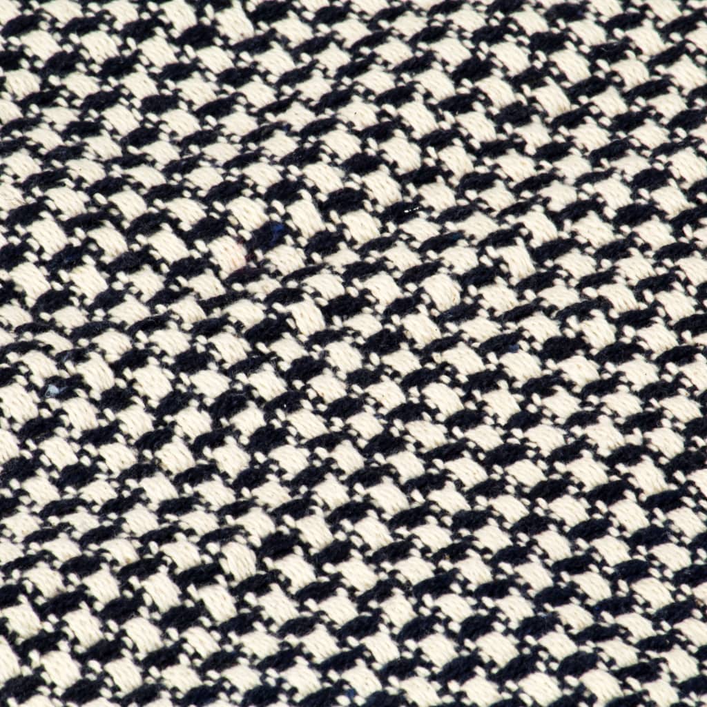 vidaXL Manta de algodón azul marino 220x250 cm