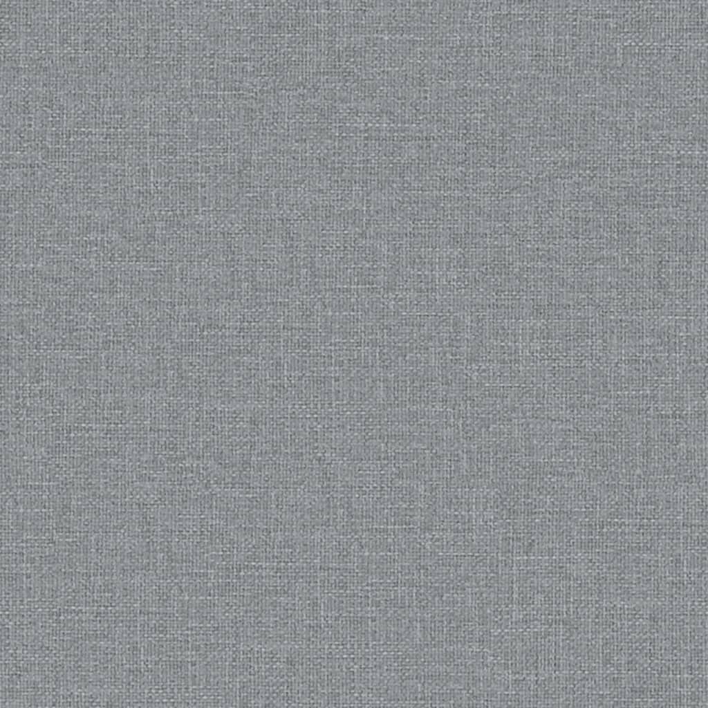 vidaXL Banco de tela gris claro 110x76x80 cm