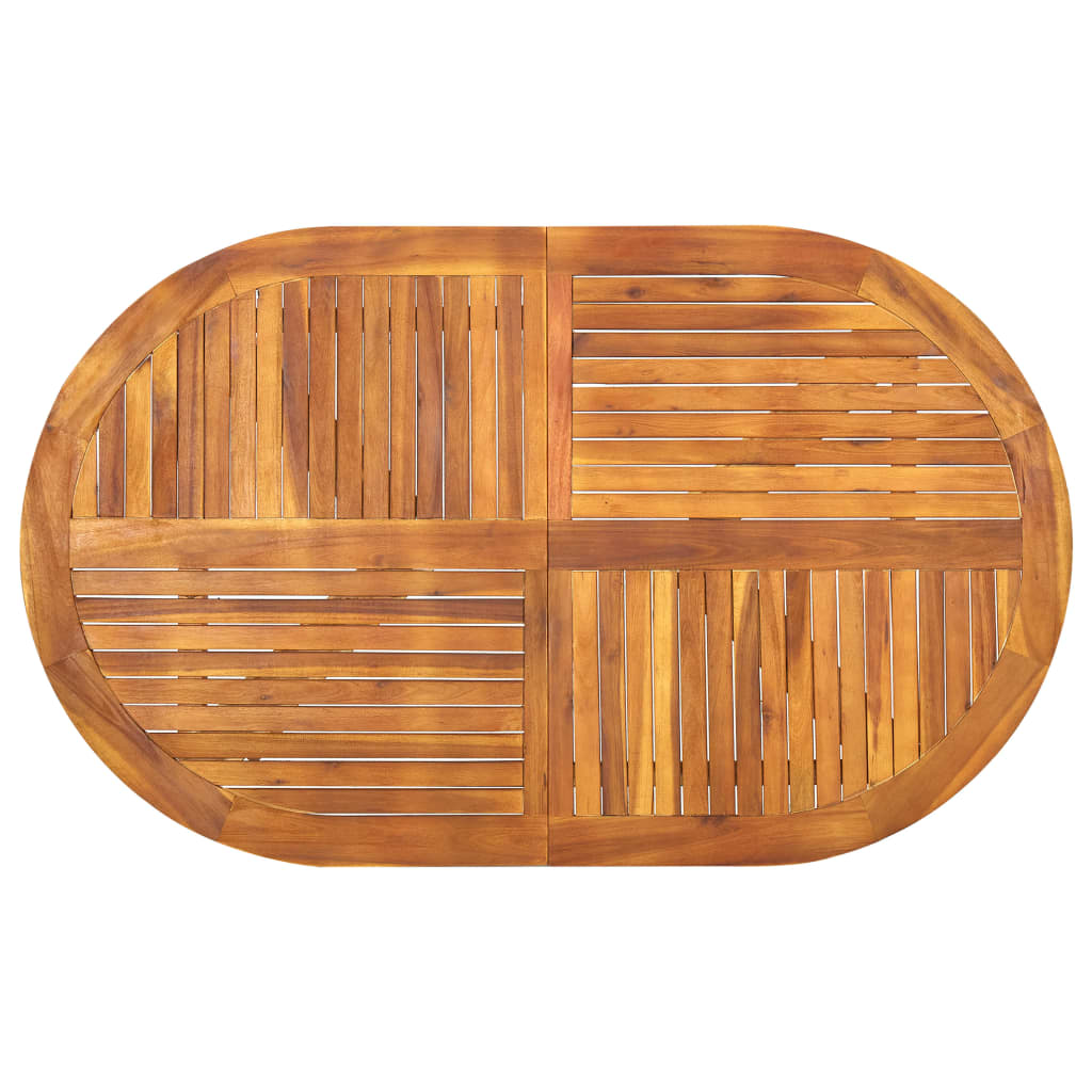 vidaXL Mesa de jardín de madera maciza de acacia 150x90x75 cm