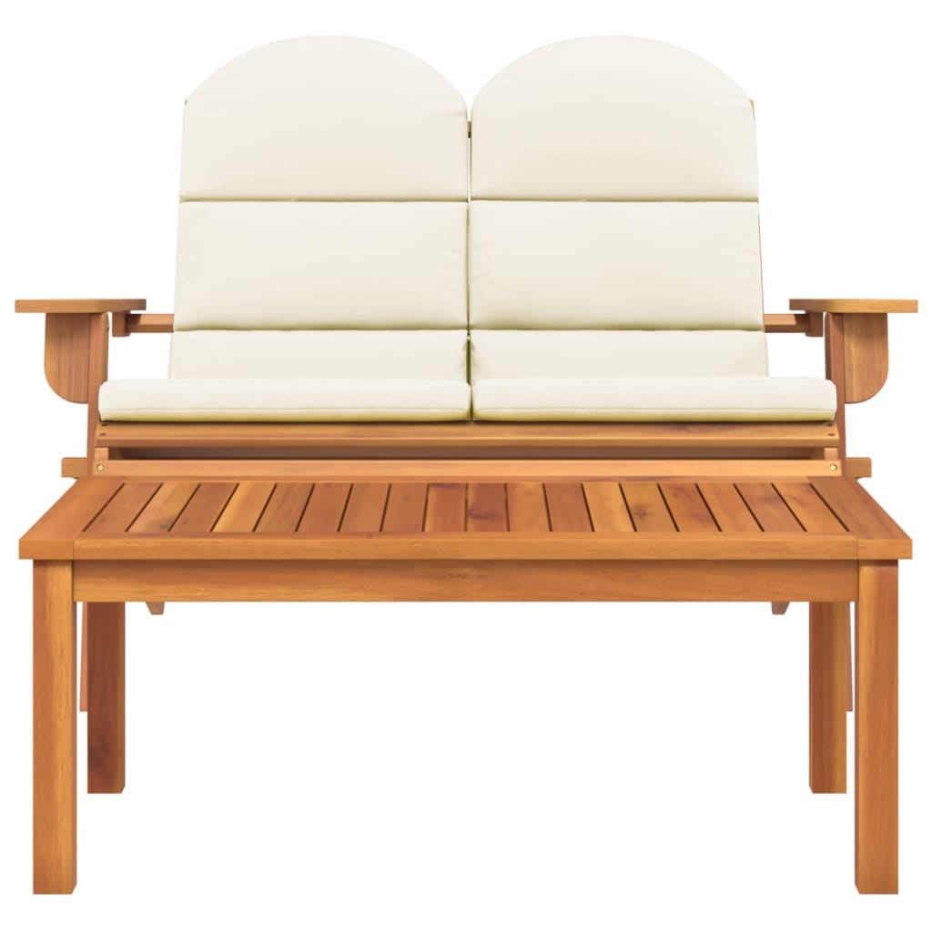 vidaXL Juego de muebles de jardín Adirondack 2 piezas madera acacia