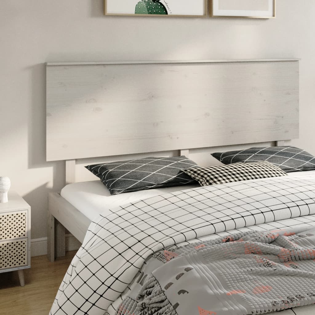 vidaXL Cabecero de cama madera maciza de pino blanco 184x6x82,5 cm
