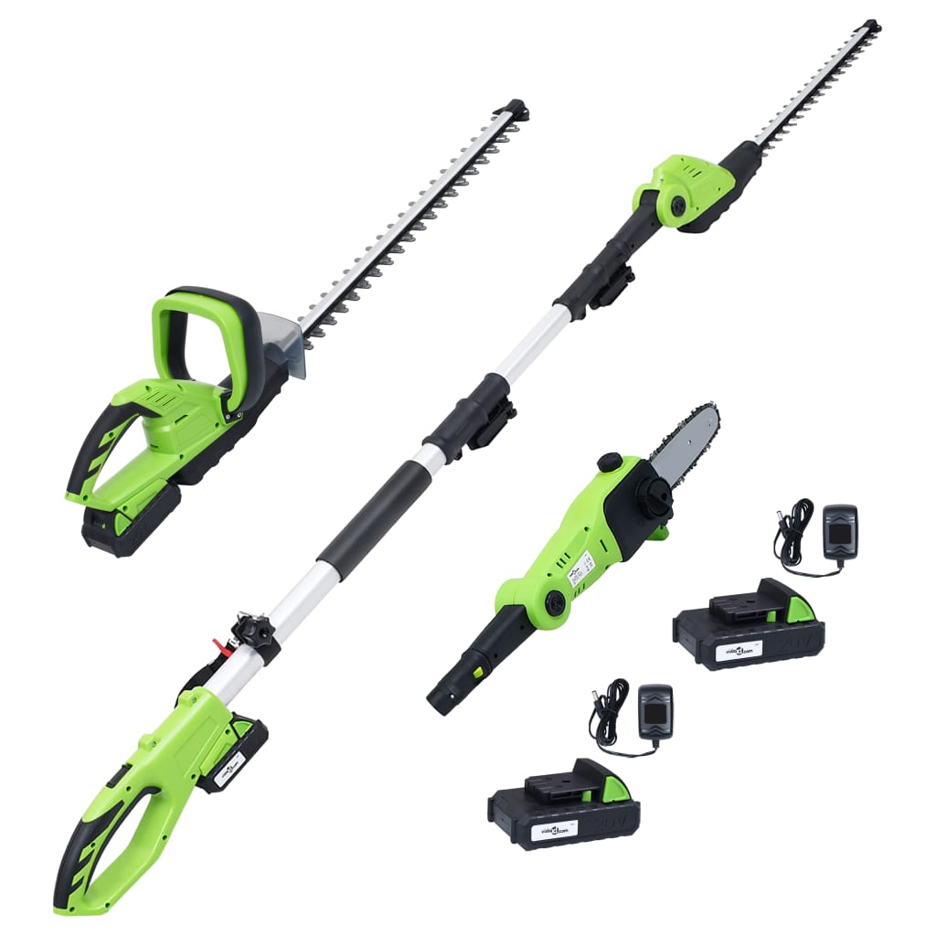 vidaXL Set de herramientas eléctricas de jardín sin cable 3 piezas