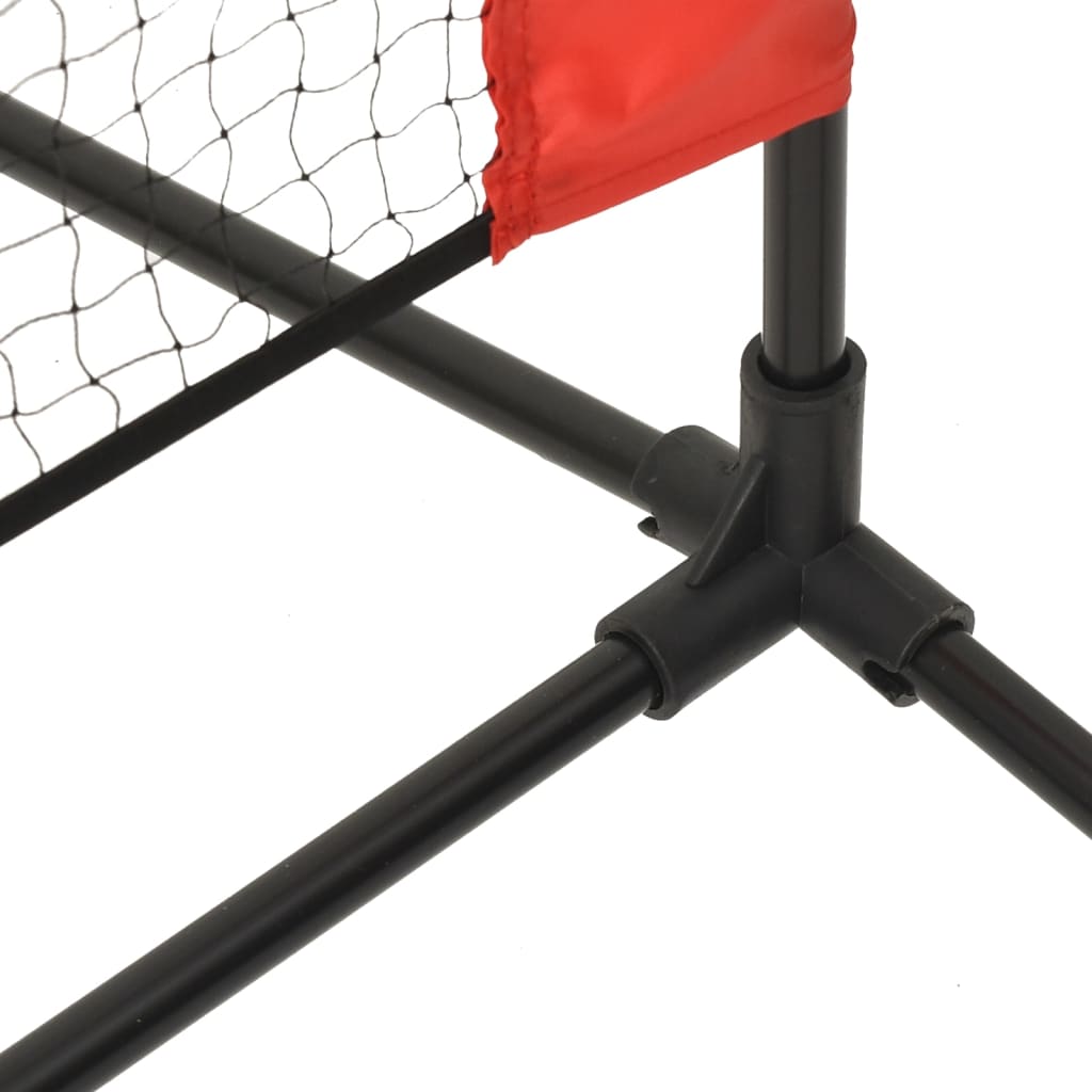 vidaXL Red de tenis poliéster negro y rojo 600x100x87 cm