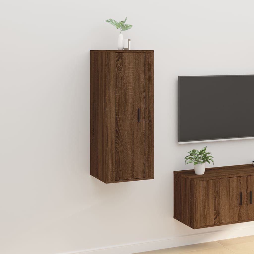 vidaXL Mueble para TV de pared roble marrón 40x34,5x100 cm