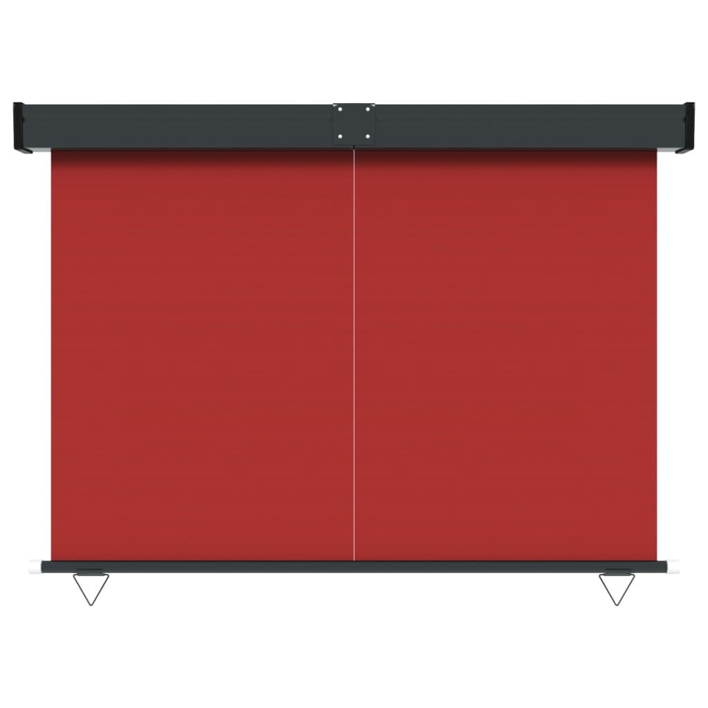 vidaXL Toldo lateral de balcón rojo 145x250 cm
