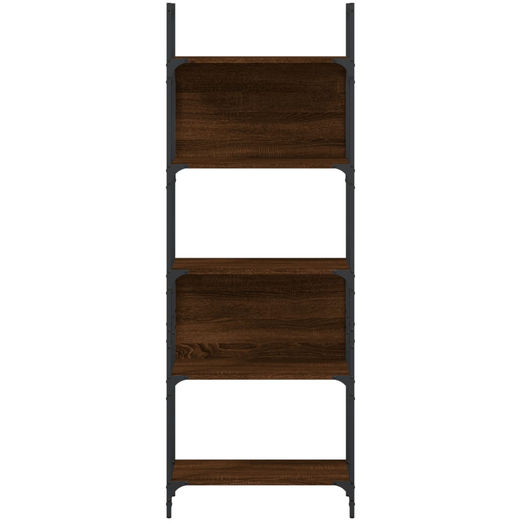 vidaXL Librería de 5 estantes madera roble marrón 60,5x24x166,5 cm