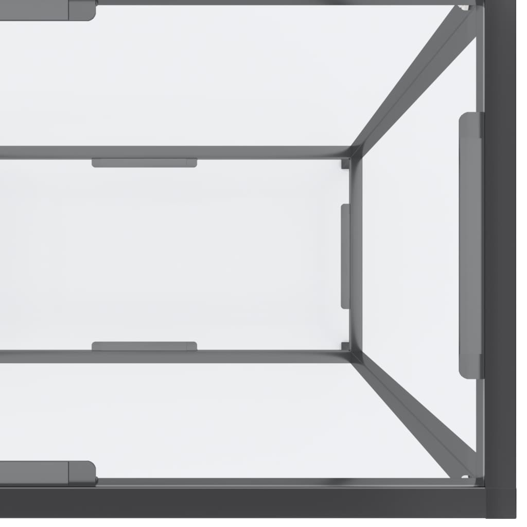 vidaXL Mesa consola transparente vidrio templado 200x35x75,5 cm