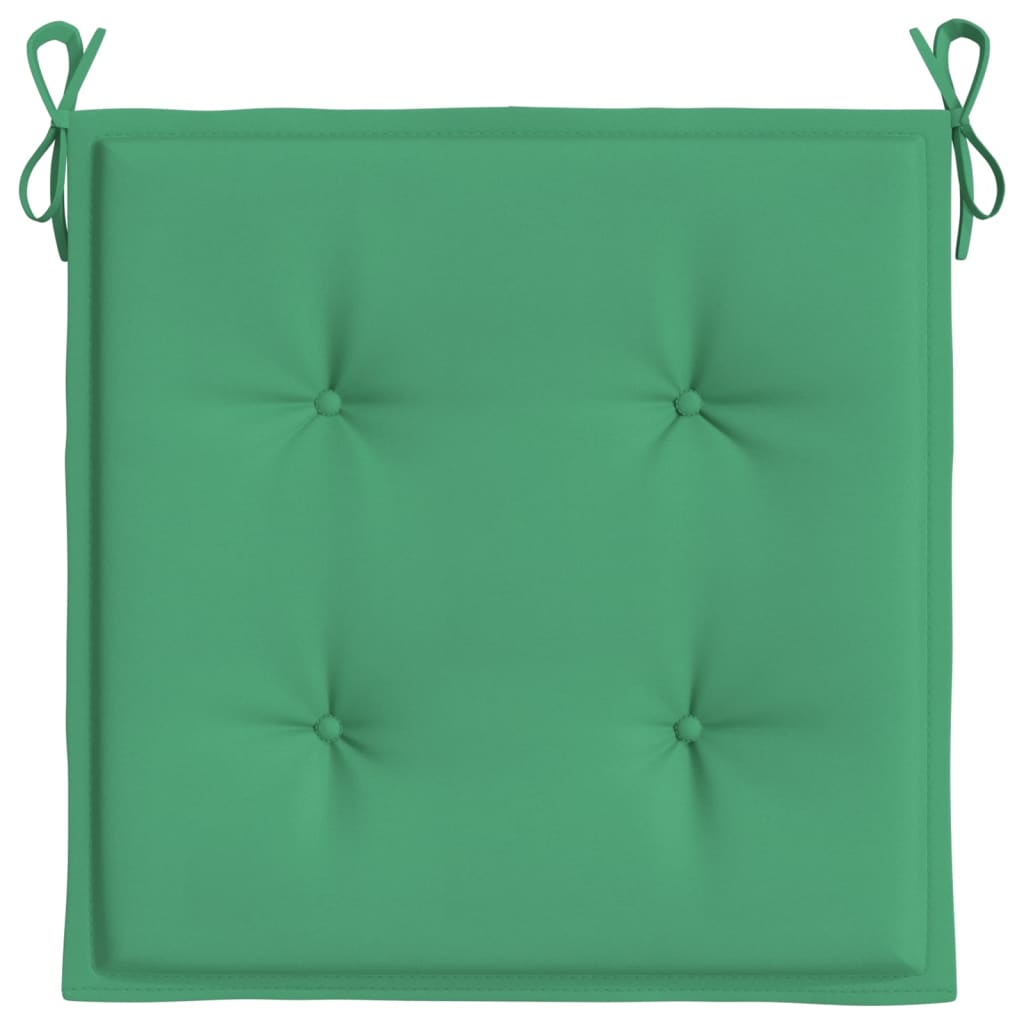 vidaXL Cojines de silla de jardín 6 uds tela Oxford verde 50x50x3 cm