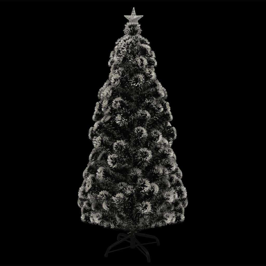 vidaXL Árbol de Navidad artificial con soporte/LED fibra óptica 150 cm