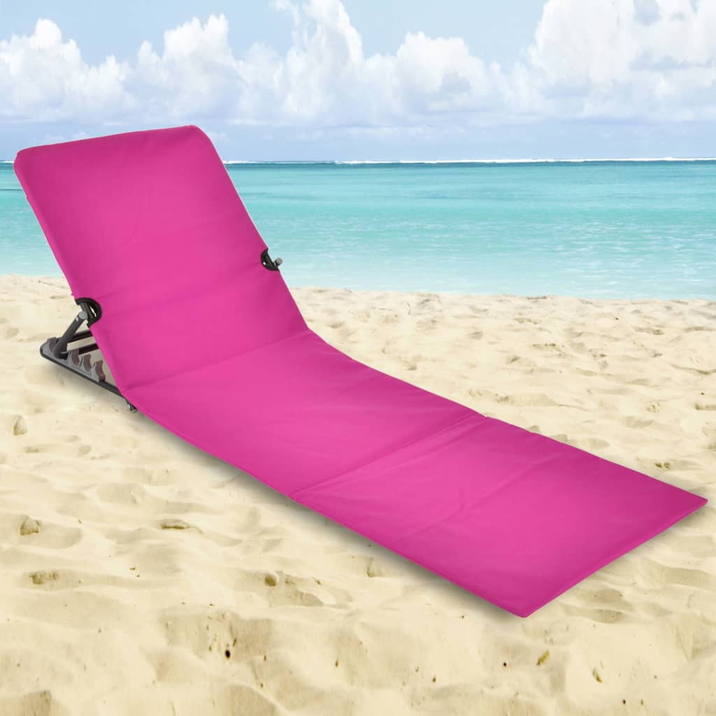 HI Esterilla silla plegable de playa PVC rosa
